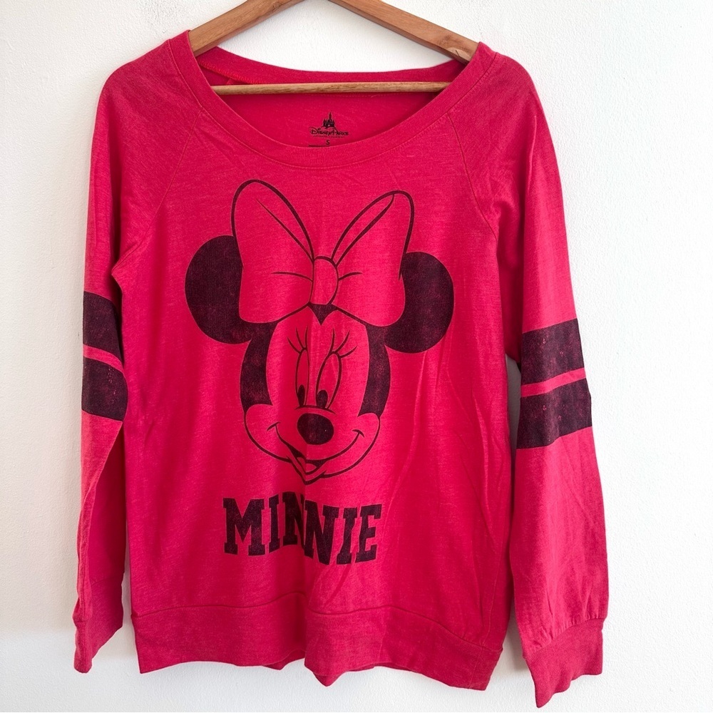 Disney Parks Minnie Mouse long sleeve varsity style t-shirt small
